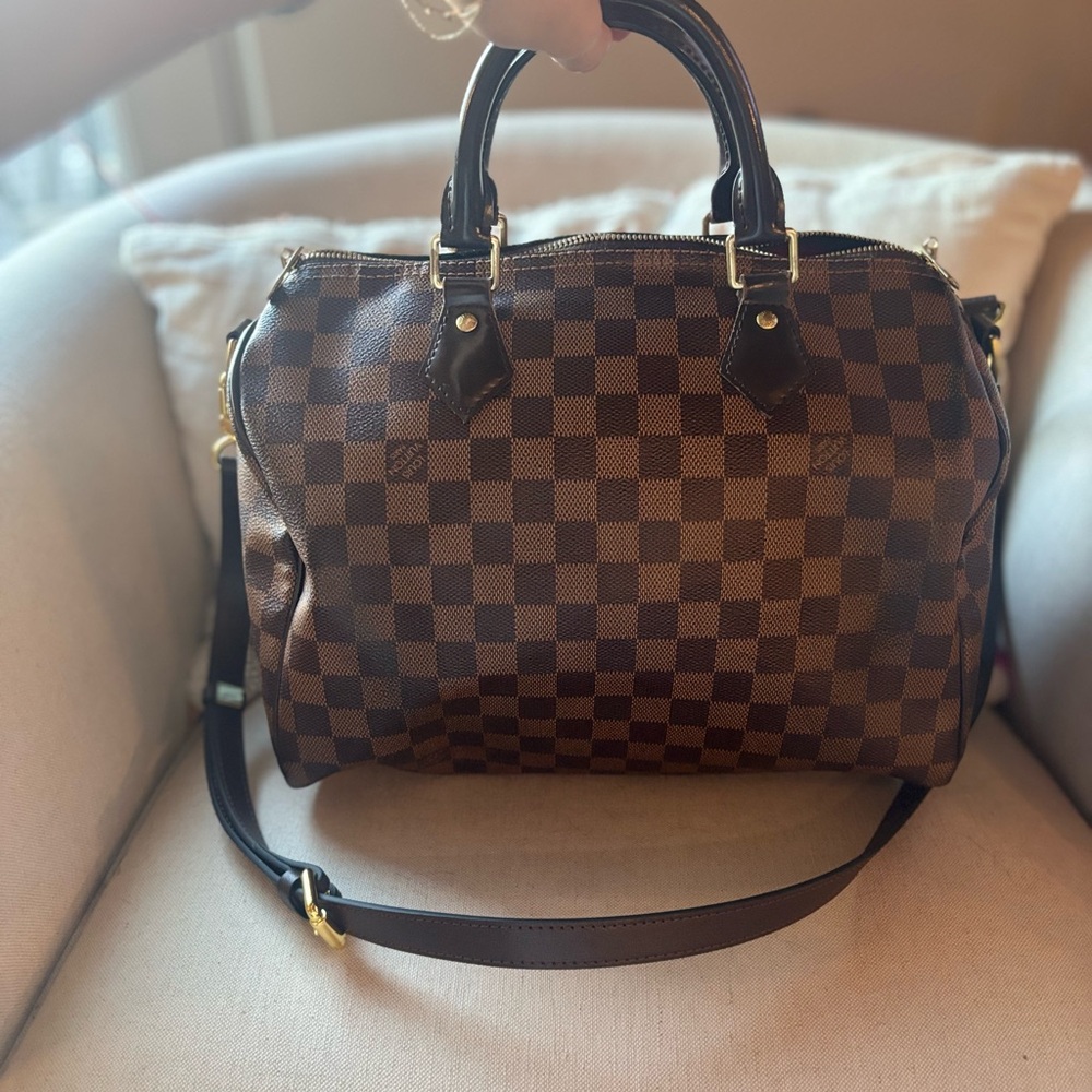 LV Speedy 30 Bandouliere damier ebene